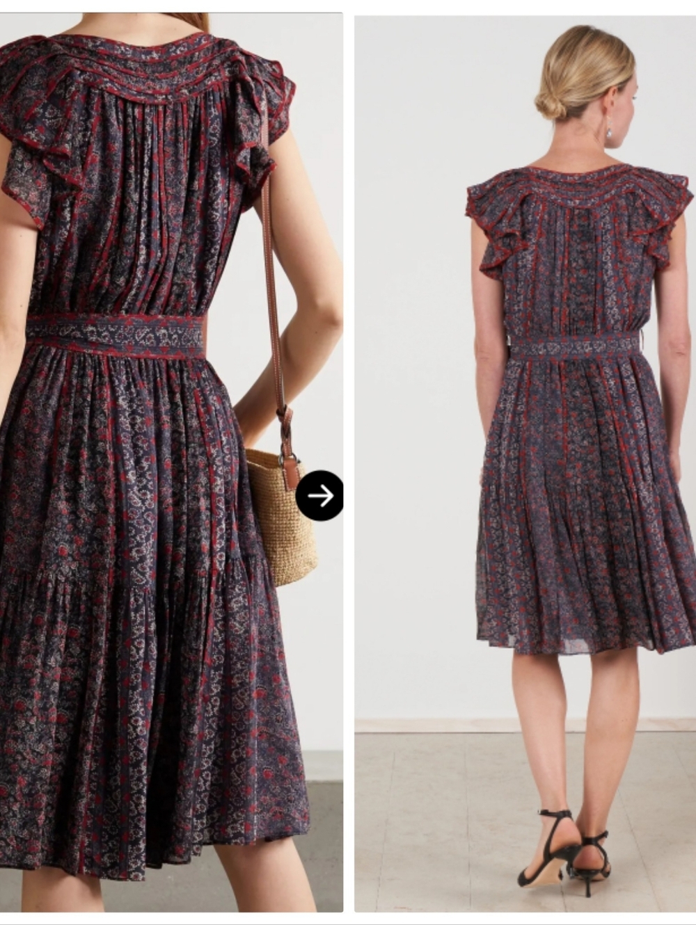 Ulla Johnson Callista Belted Gathered Floral Print Silk Dress Size 10 - Picture 2 of 8